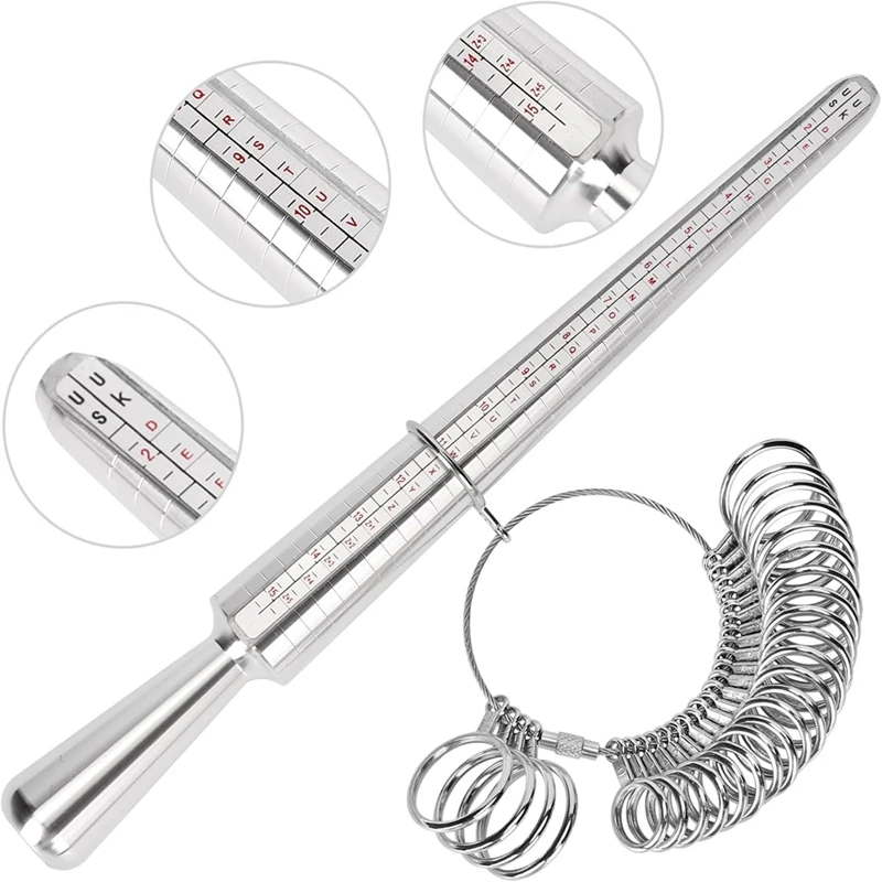 Top Sale Metal Ringsizing Tool Set With Fingersizing Mandrel Ringsizing Jewelry Tools, 4 Pieces
