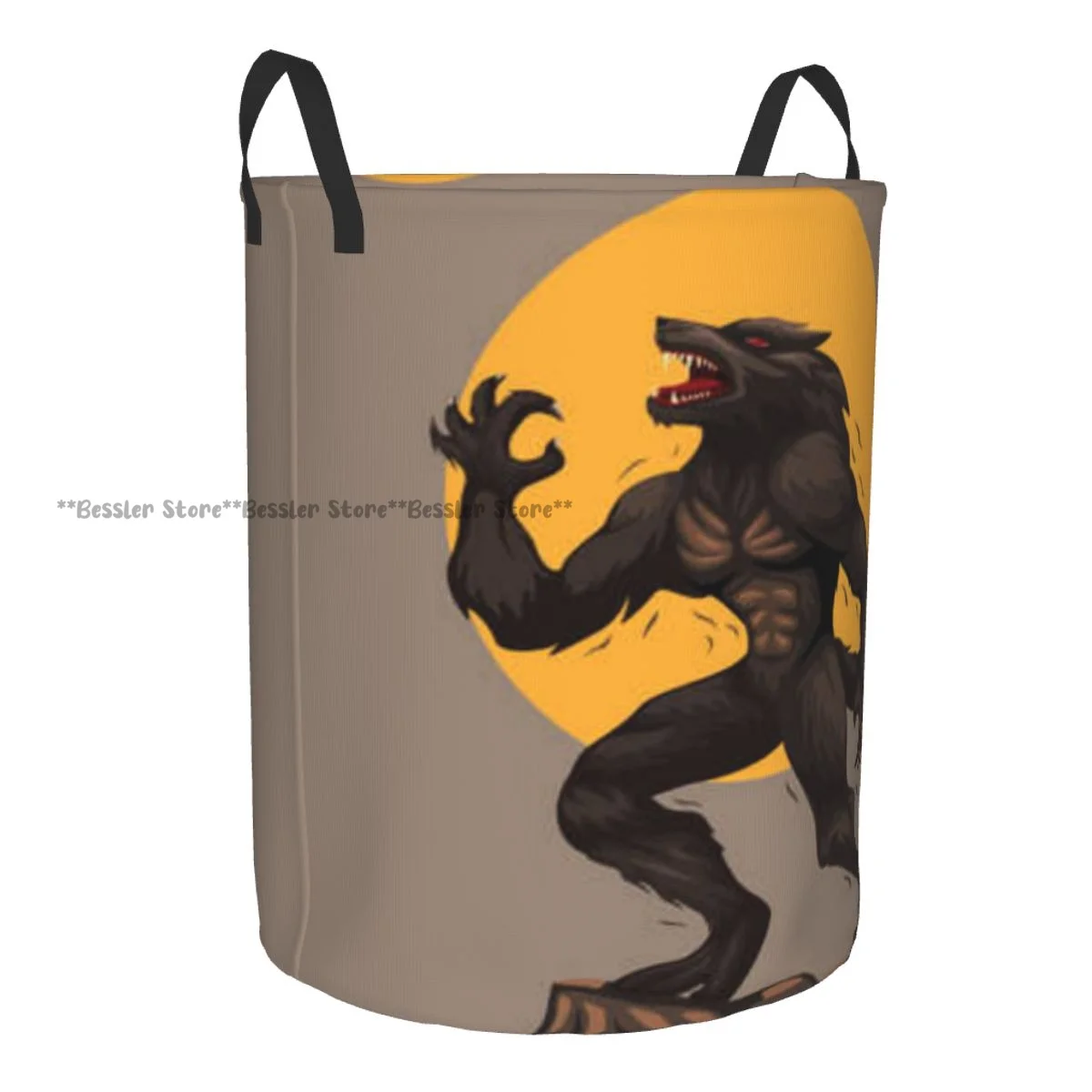 Werewolf Lycan European Folklore Man Laundry Basket Folding Dirty Clothes Toys Storage Bucket Household