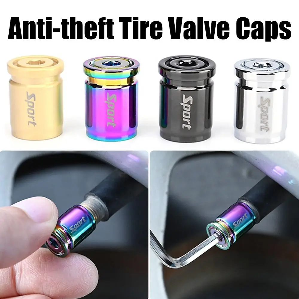 

Accessories Zinc Alloy Sport Style Anti Theft Tire Valve Caps Valve Stem Covers Tyre Valve Protector Dust Proof Caps