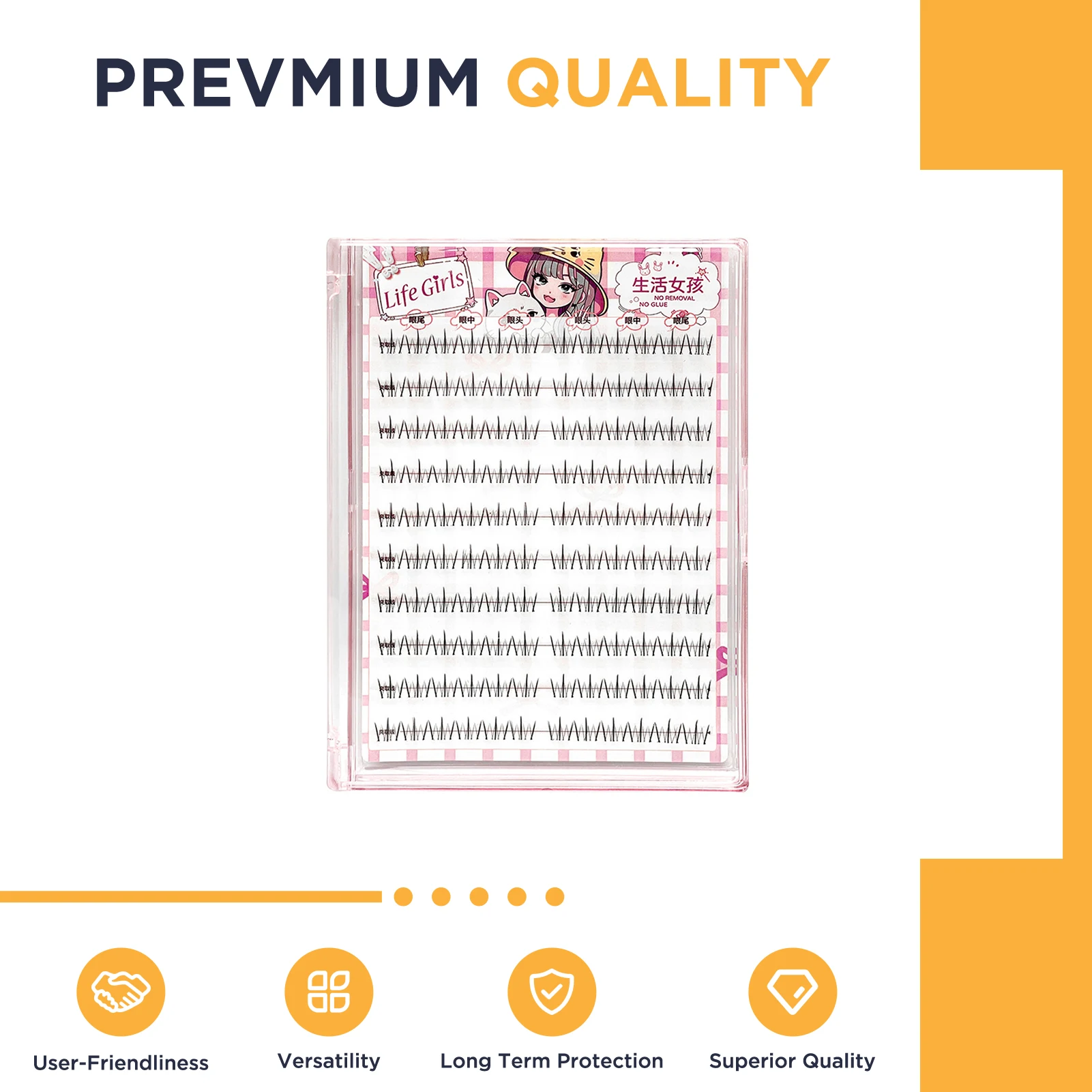 Pestañas postizas inferiores naturales, No se necesita pegamento, longitudes mixtas de 3-5mm, pestañas individuales debajo de las pestañas, pestañas inferiores con forma de pata de gato