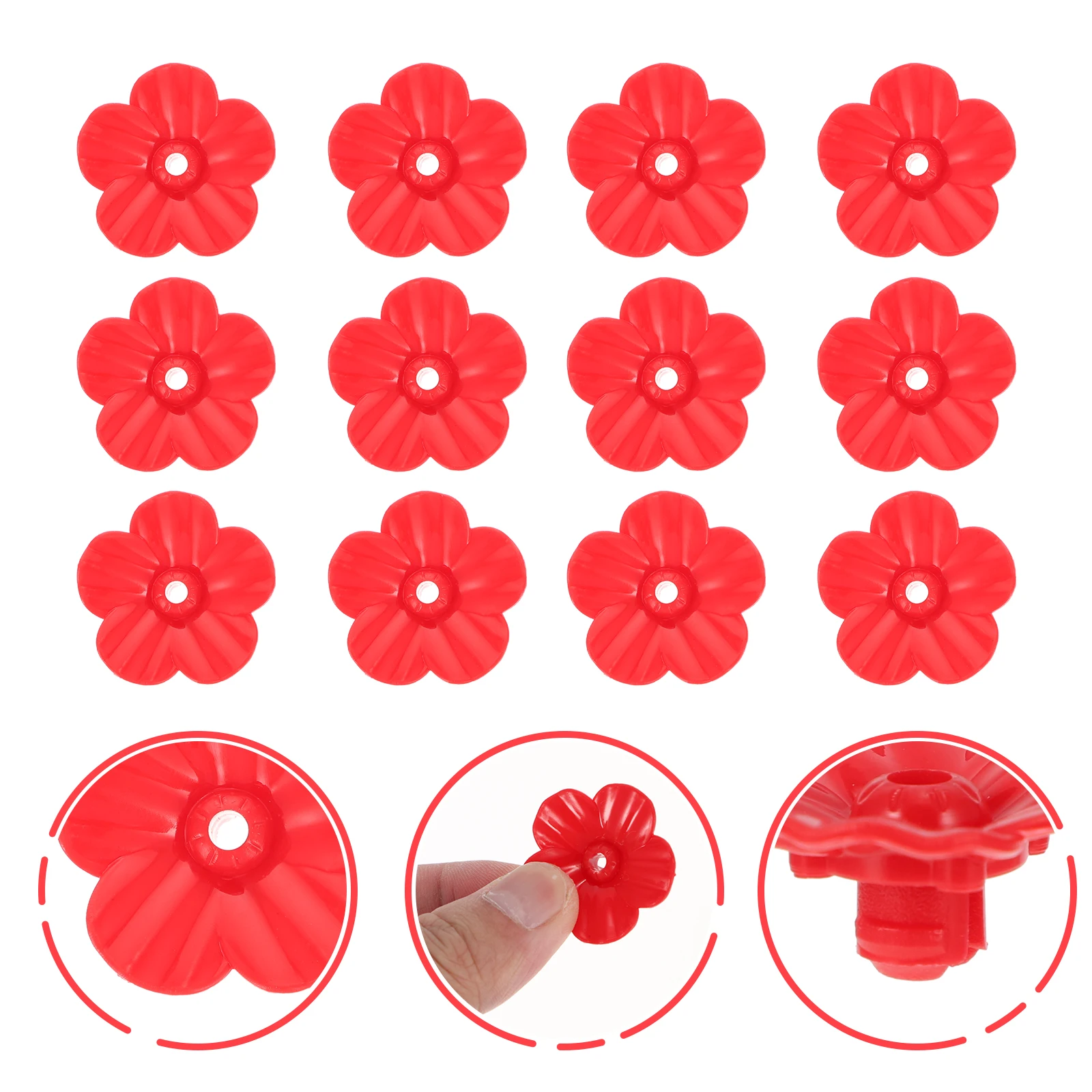 

18Pcs Bird Feeder Flowers Creative Plastic Hummingbird Food Water Feeding Tool Supplies Bird Water Feeder Flowers