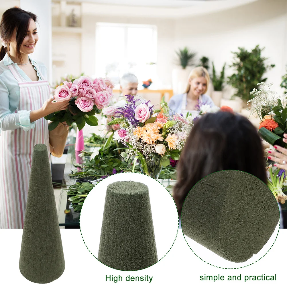 4 قطعة كتل رغوة الطين زهرة عالية الكثافة شكل مخروطي Diy بها بنفسك تشكيلة زهور اصطناعية طازجة ديكور الزفاف الجدول #2