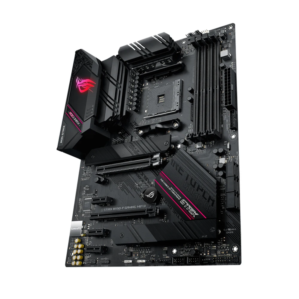 Imagem -03 - Placa-mãe Asus-rog Strix B550-f Gaming Wifi ii Amd B550 para Amd Am4 Suporta Amd Ryzen5000 Série 4000 3000 x Ddr4 Pci-e 4.0