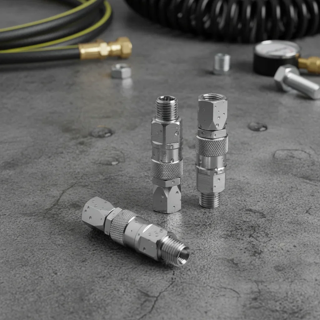3pcs/set 1/4-inch Swivel Joints 360-degree Rotation Joint Replacement For Airless Paint Sprayers Accessories
