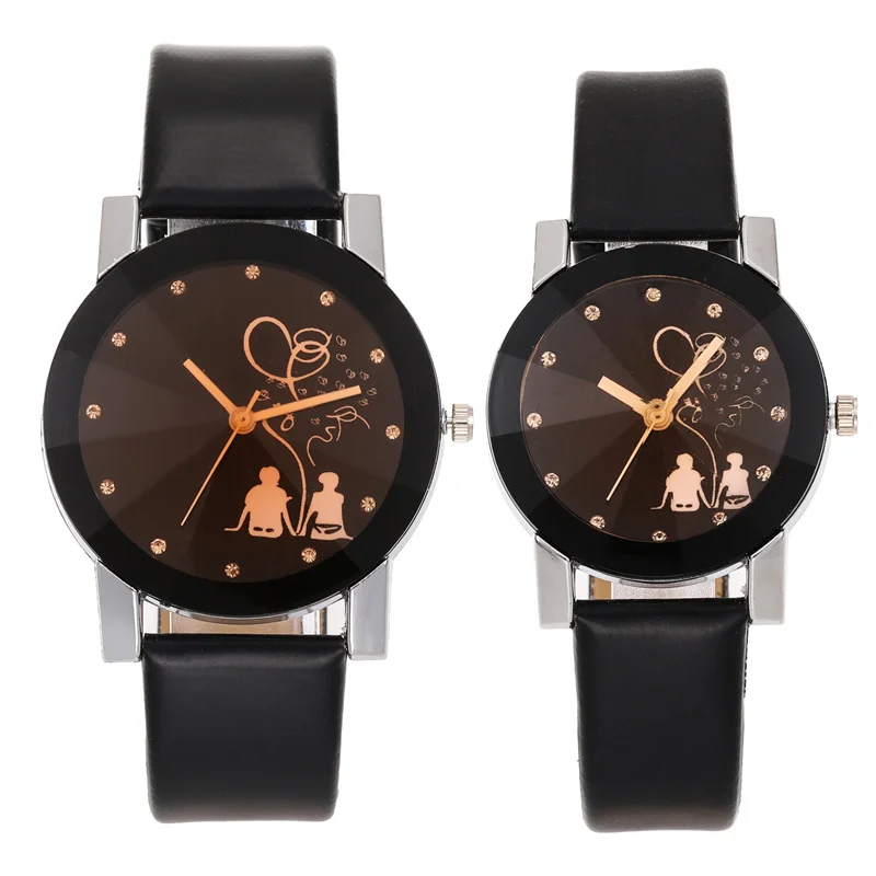 

2022 new lovers watch leather quartz casual pointer watch