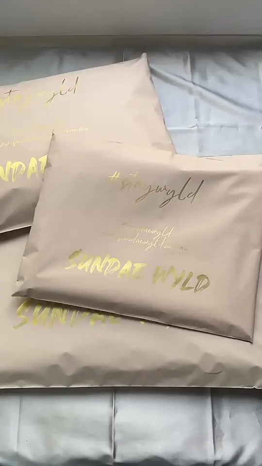 50 matte apricotrosa Versandtaschen, geeignet für Kleidung, Partys und Geschenke. Benutzerdefinierte Logos werden unterstützt. – Detail 9