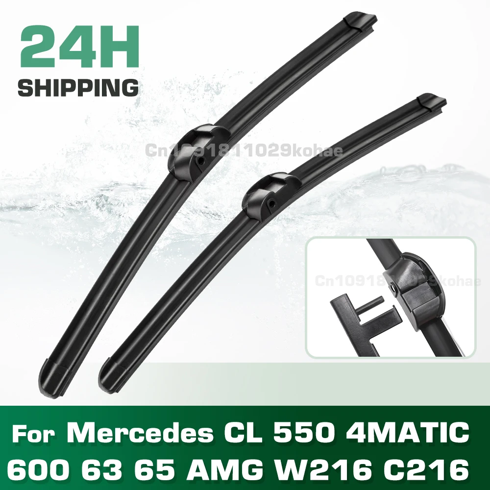 

GREATROAD Wiper LHD&RHD Front Wiper Blades Set For Mercedes Benz CL 550 4MATIC 600 63 65 AMG W216 C216 Windshield Brush 27"27"