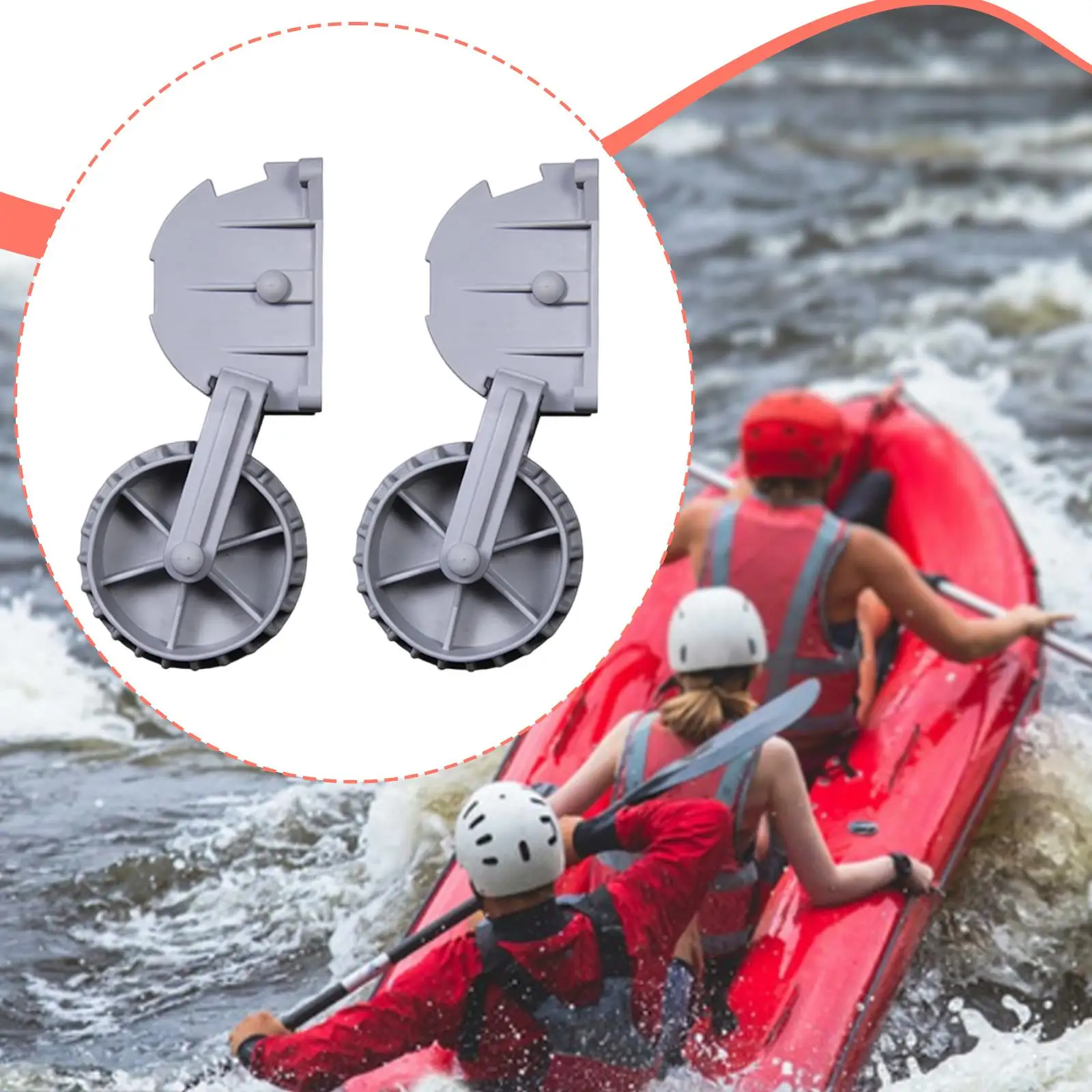 Inflatable Boat Launching Wheels Sturdy Portable Dinghy Wheels Accessories for Inflatable Boats and Speedboats Easy Mount
