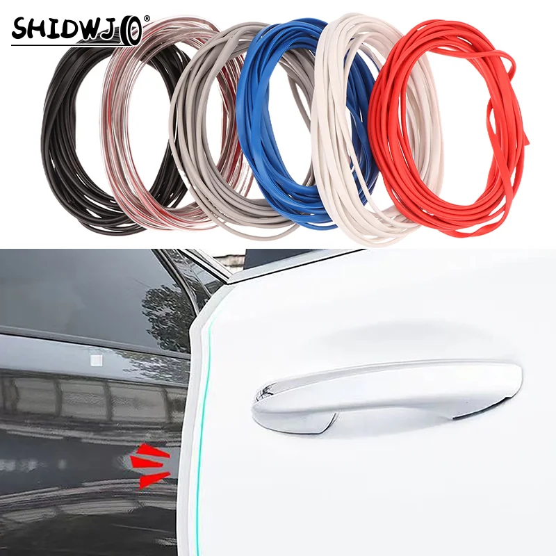 

5M Car Door Edge Sealing Strip Transparent PVC Scratch Protector Strip Anti-collision Stickers Door Anti-scratch Car Accessories