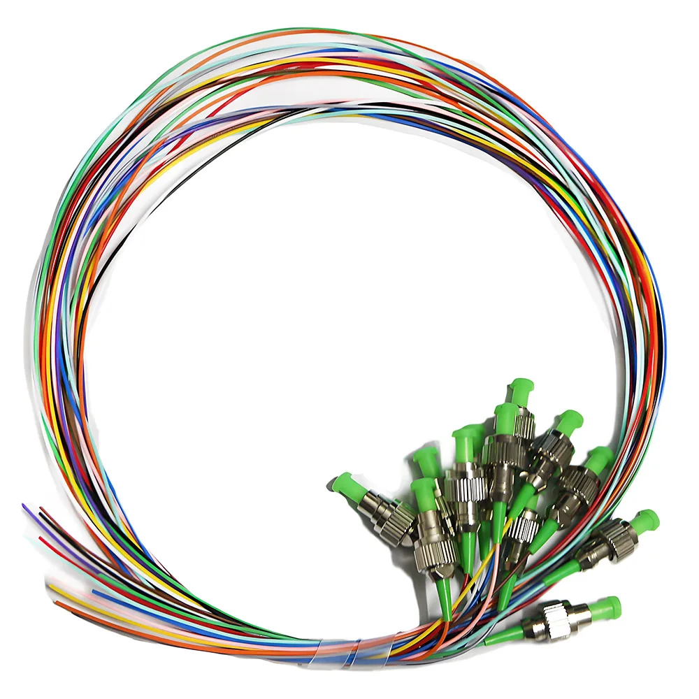 

1 lot FC UPC/APC 4/8/12 Cores Colorful 1.5 Meter Fiber Pigtail SM Single Mode/Mulit Mode Simplex 0.9mm FTTH