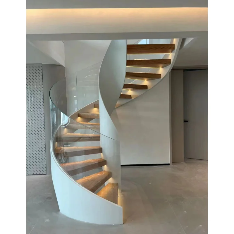 Custom.VIKO 2026 أعلى جودة الأبيض لائحة منحني الدرج الدرج LED الدرج داخلي