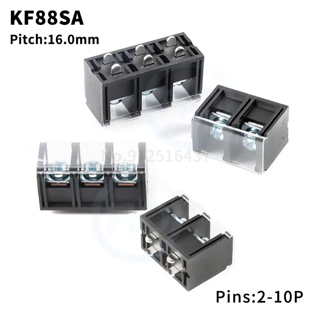 (5 pcs) KF88SA 16.0MM Straight Plug with Protective Cover 16mm Pitch Grid Type Terminal Block 2-10P KF88SA-16.0