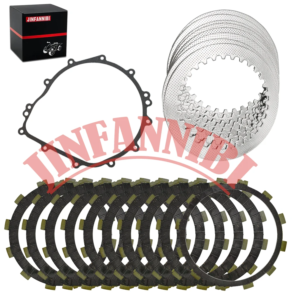Clutch Friction Steel Plates Kit w/ Cover Gasket For Yamaha YXZ1000R 2017 2018 2019 2020 2021 2022 2023