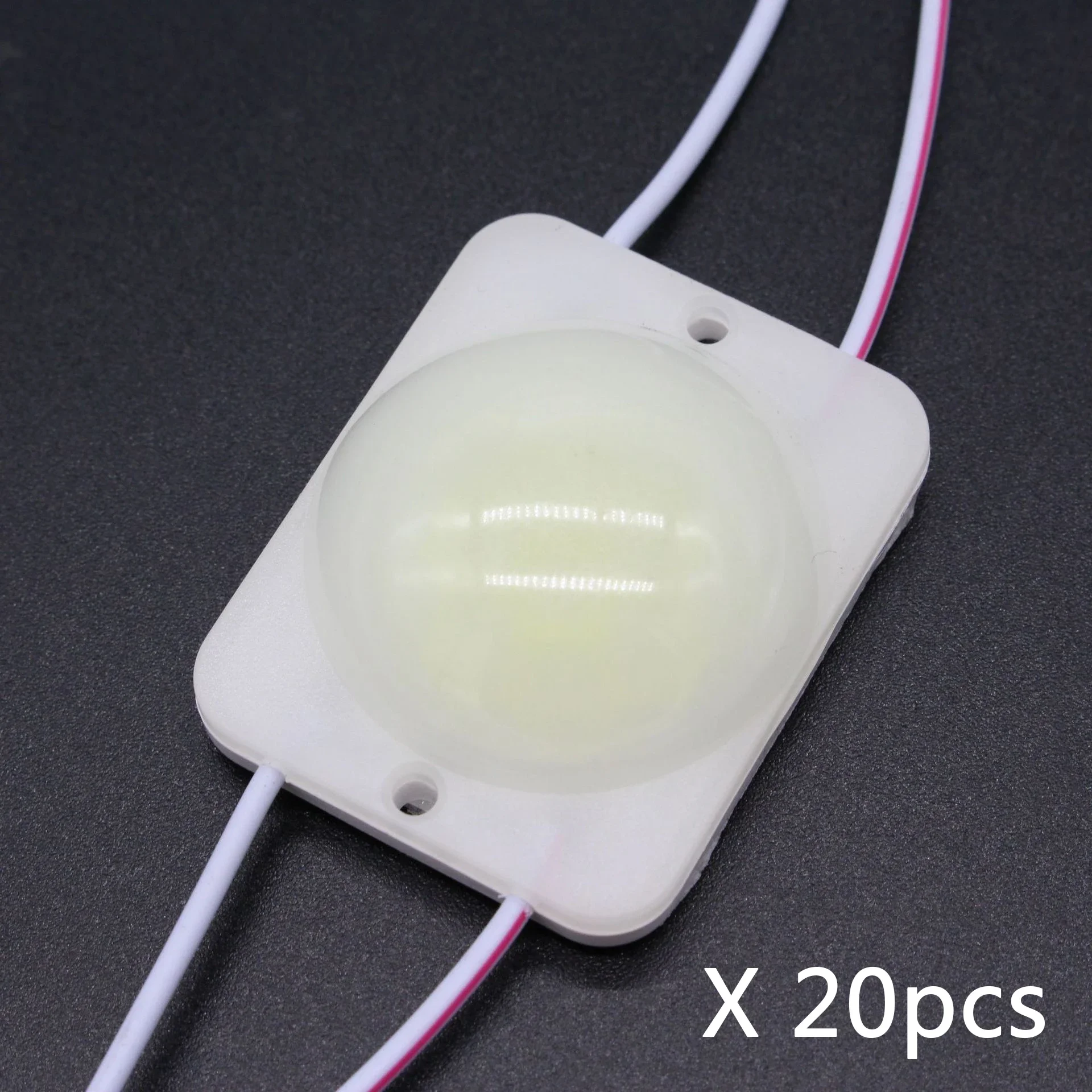 20-Pack Super Bright COB LED Module Lights DC 12V Waterproof Pointolite for Car Signs Shop Commercial Advertisement Decor Light