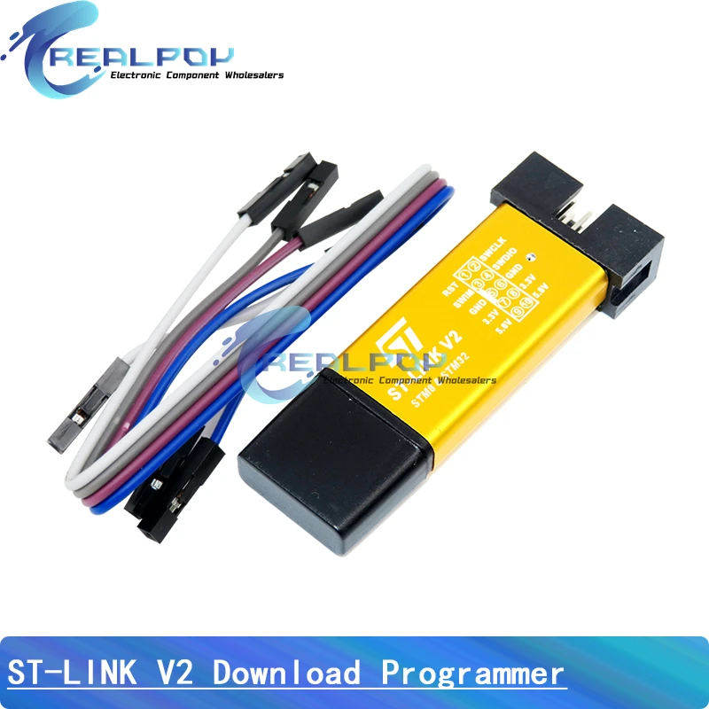 ST LINK Stlink ST-Link V2 Mini STM8 STM32 Symulator pobierania programatora Programowanie z osłoną DuPont Cable ST Link V2