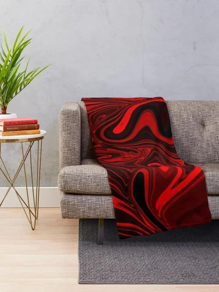 Scary Red Swirl Throw Blanket Fashion Sofas Hairy Sofa Throw Blankets