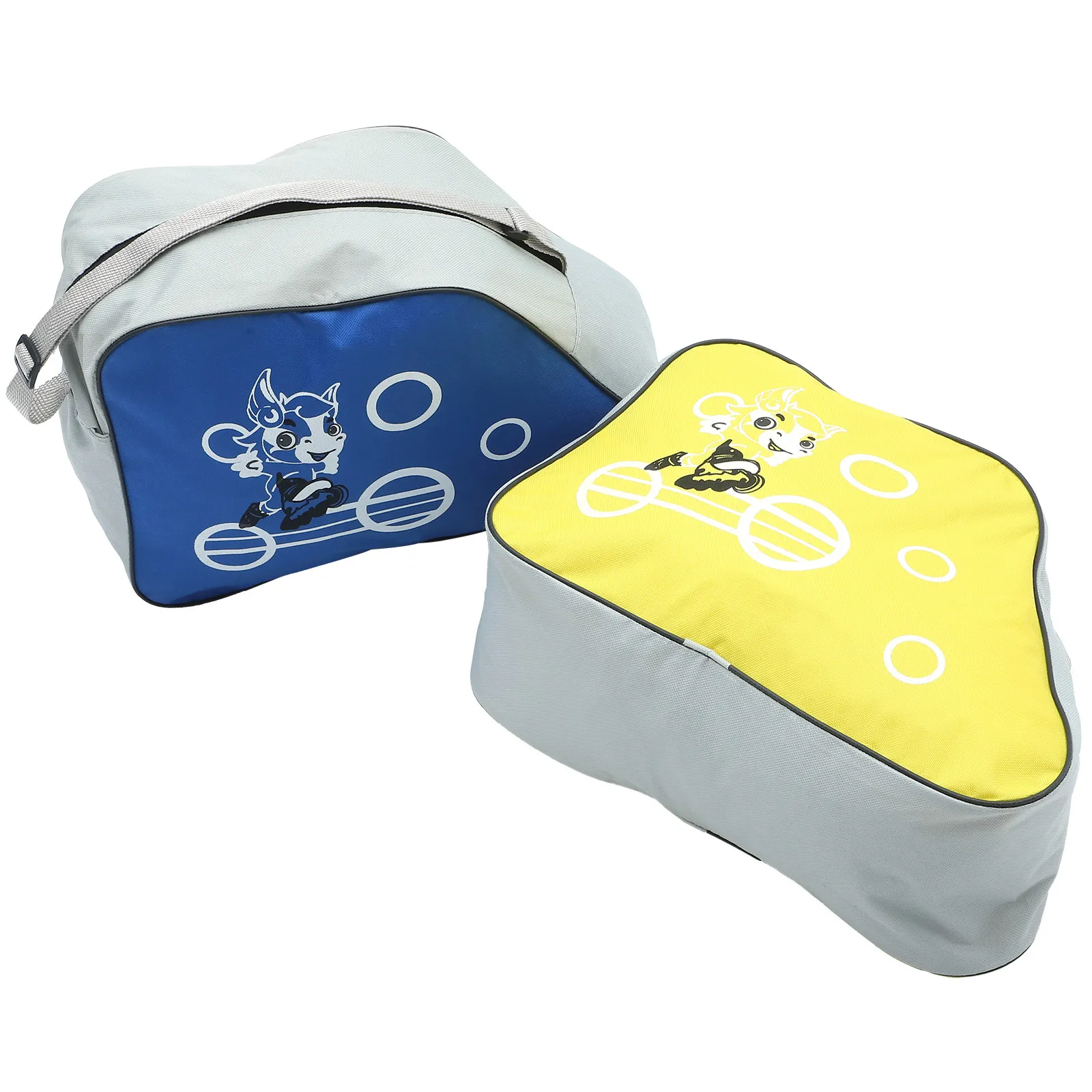 2Pcs Ice Skate Bag Multi Functional Roller Skates Pouch Wear Resistant Skating Shoe Container for Women Portable Skates