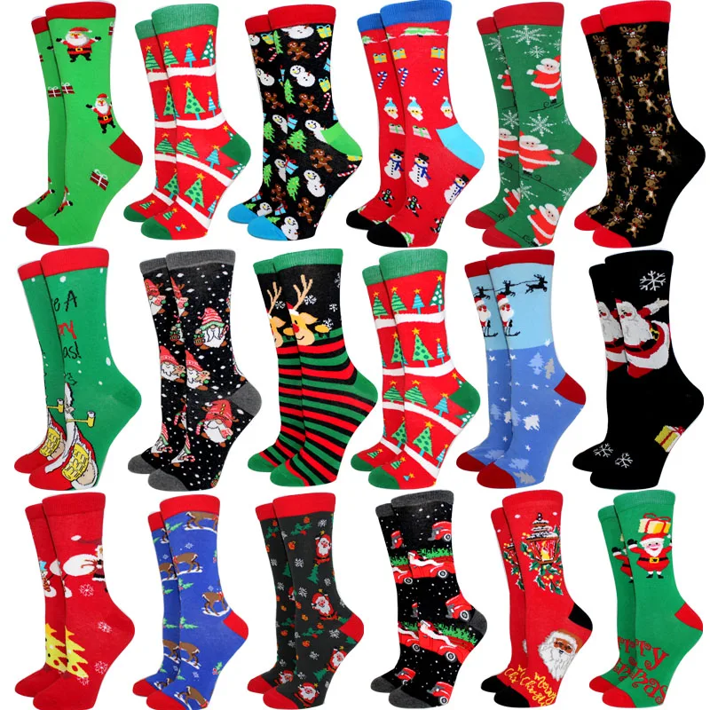 New Arrival Winter Women socks Cotton Long Christmas Socks Casual Men\'s Socks Santa Claus Christmas Gift Creative Socks 37-45