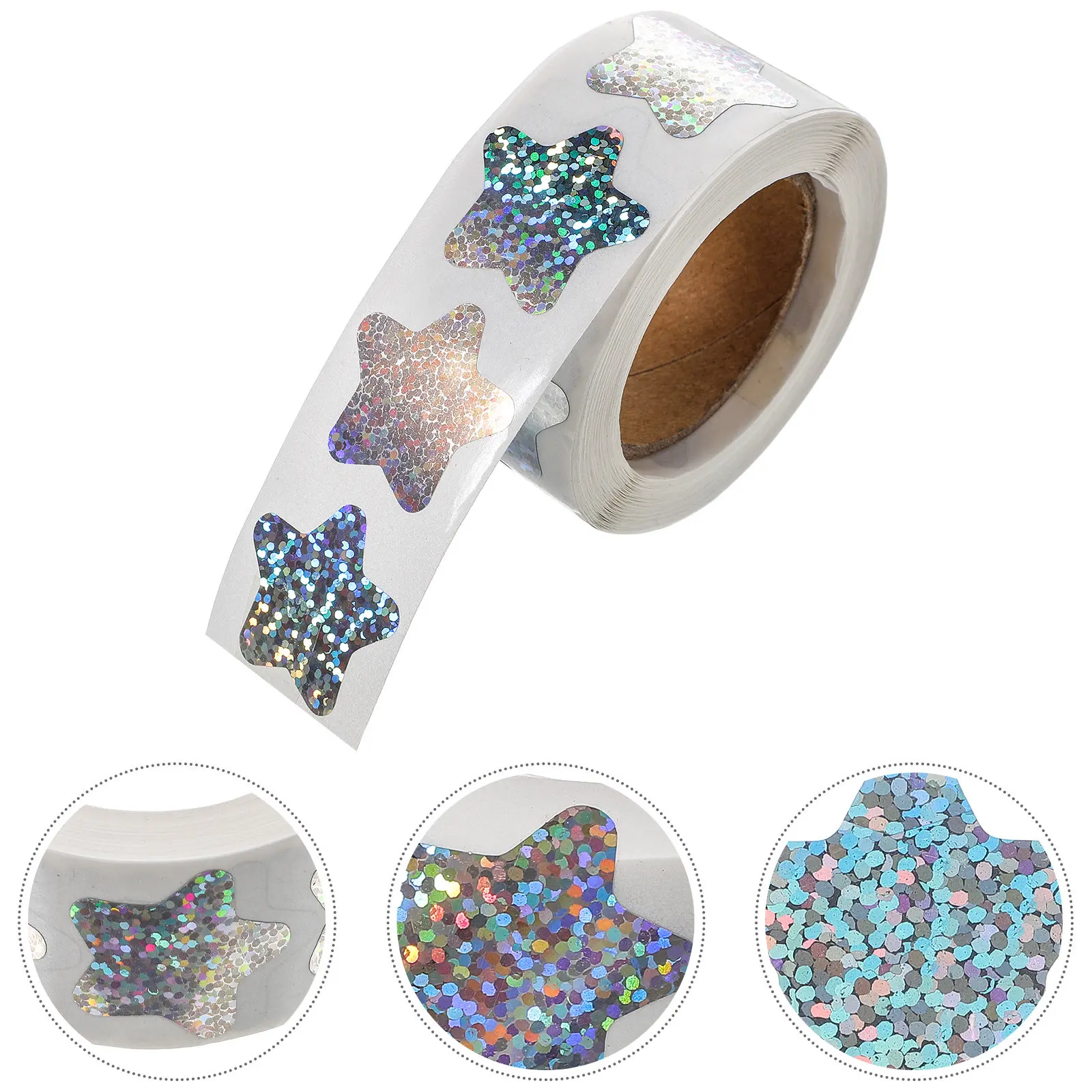 

1 Roll Star Stickers Self-Adhesive Shiny Seal Stickers Decorative Gift Labels for Party Crafts Kids Reward Chart Tiny Stars