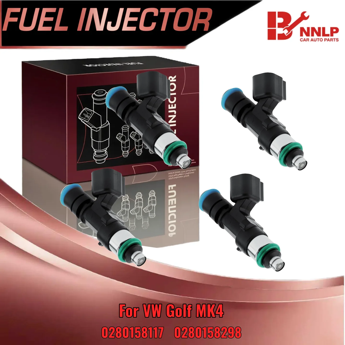 

4 Fuel Injectors 52lb 550cc For VW Golf MK4 2000 2005 For 1 8T Turbo Engine 0280158117 0280158298