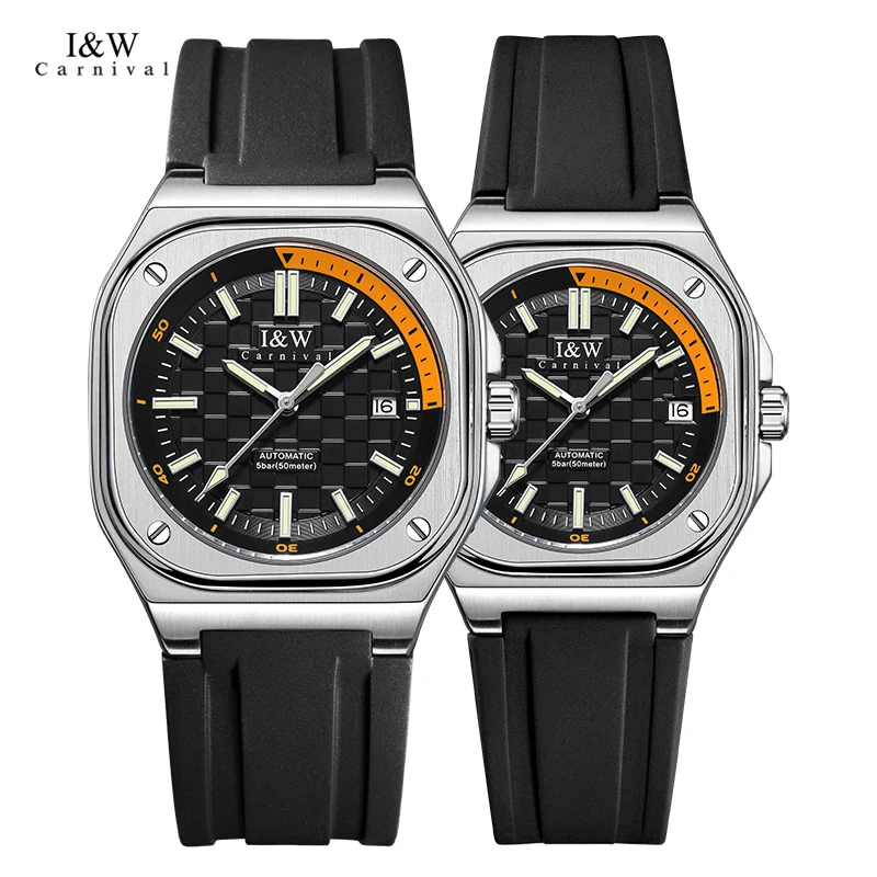 Carnival Brand IW High-End Series Luxury Couple Watch Waterproof Automatic Mechanical Watch Imported Movement Fashion Watch