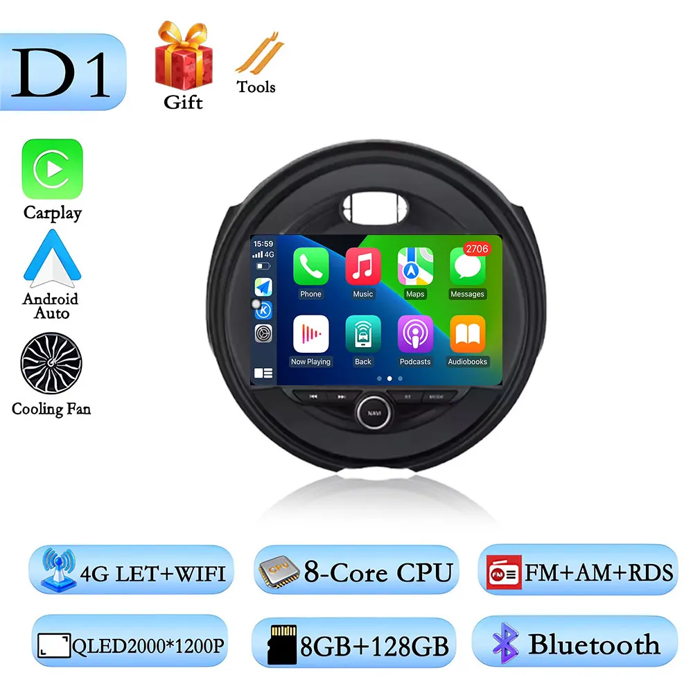 For BMW Mini Cooper F54 F55 F56 F60 2015-2018 2019 Android 16 Car Video Multimedia Player Carplay DSP Stereo GPS Navigation image 3