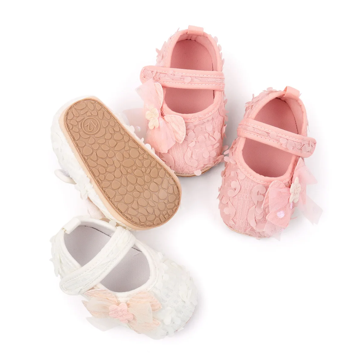 Girls' Shoes 2026 Spring New Baby Shoes 0-1Y Old Bow Princess Shoe Soft Soled Sneakers Versatile Kids Shoe Туфли Для Девочки