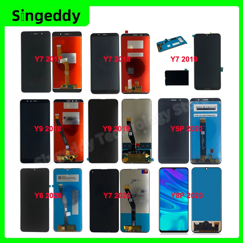 LCD Screen For Huawei, Y3 Y5 Y5-2 Y5-3 Y5P Y6 Y6-2 Y6P Y6S Y7 Y7P Y7A Y8P Y8S Y9 Y9A Y9S Pro Prim Lite 2017 2018 2019 2020 G7 G8