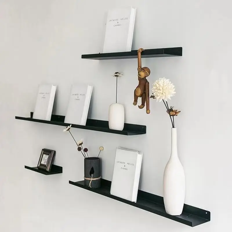Ledge Shelf Picture Ledge Metal Wall Shelves Floating Shelves Book… — Storage & Organization