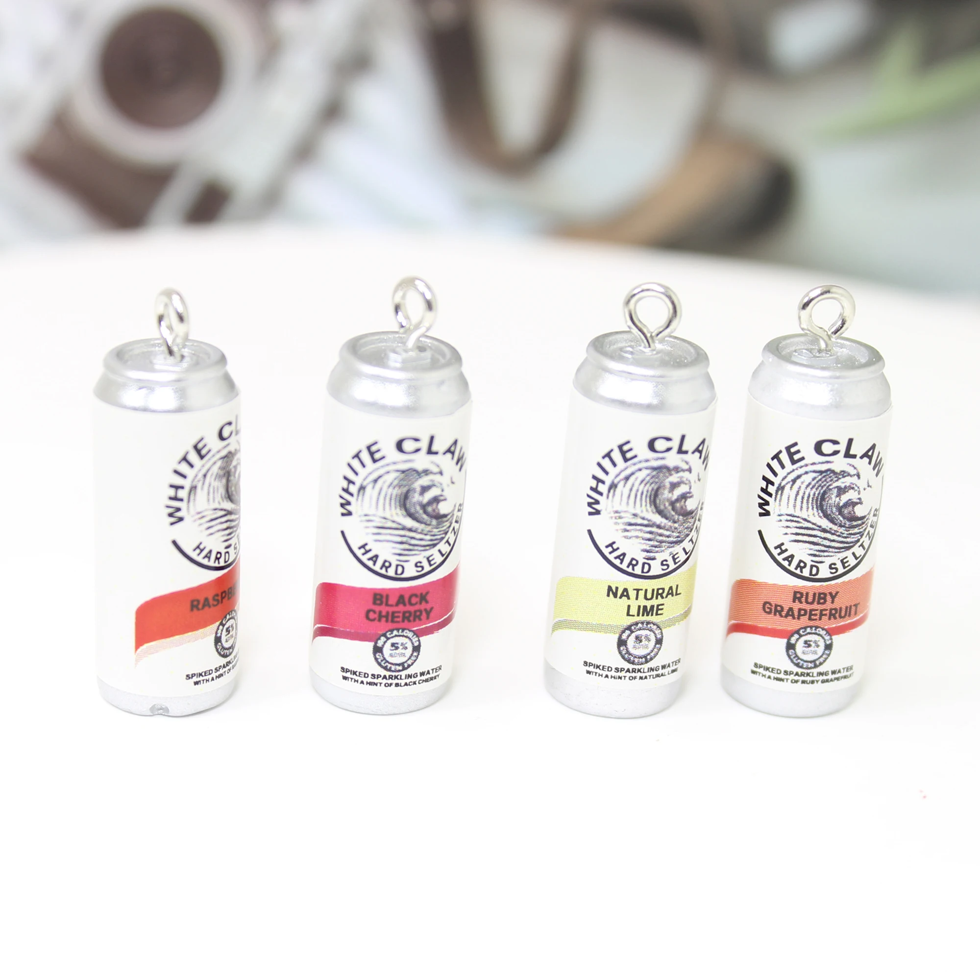 8Pcs/Lot Resin Simulation 3D Drink Can Charms Alcohol Pendant For Earring Bracelet Keychain Diy Jewlery Making