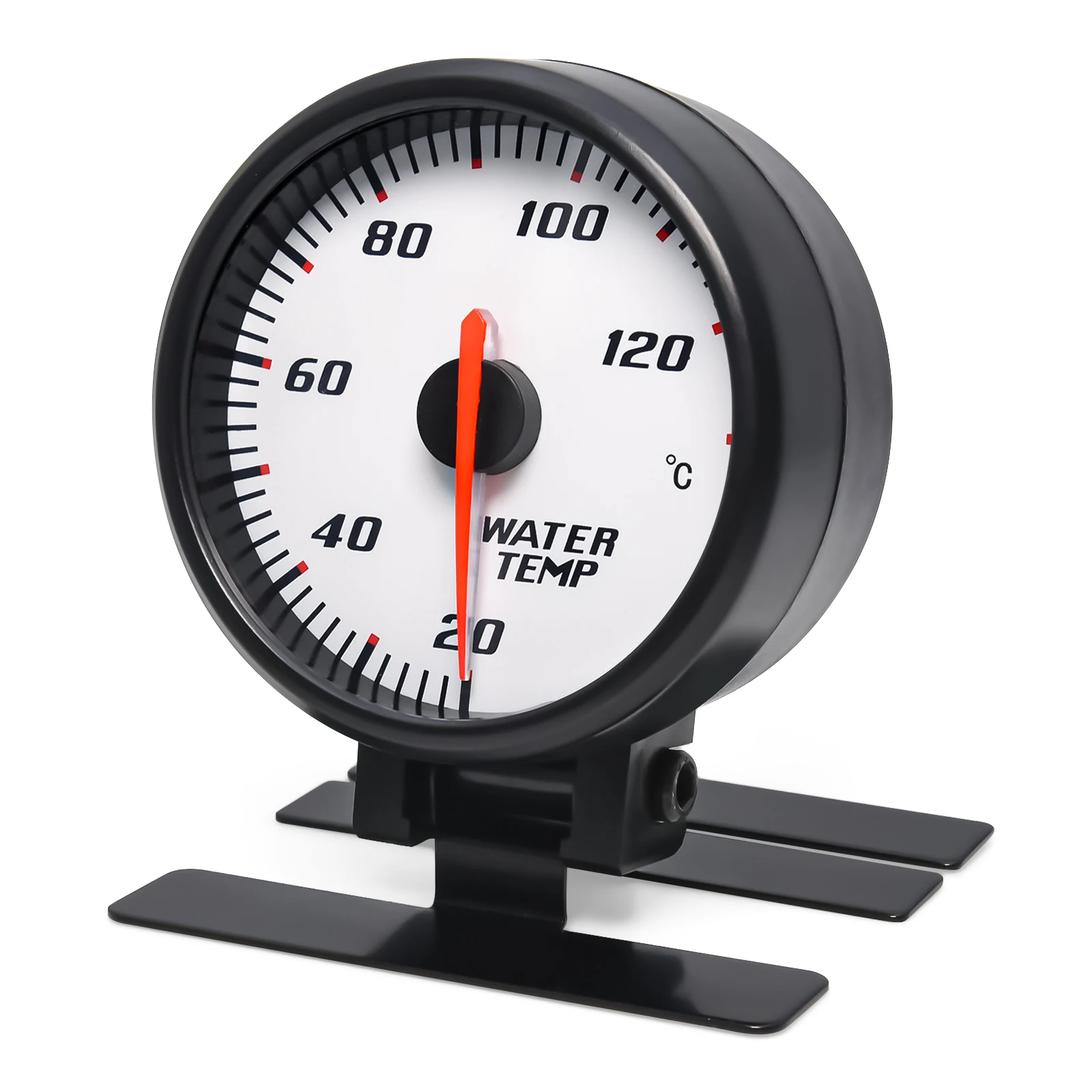 60mm Water Temperature Gauge 20~130℃ Water Temp Meter With 1/8 NPT 10mm Water Temp Sensor For 12V Car