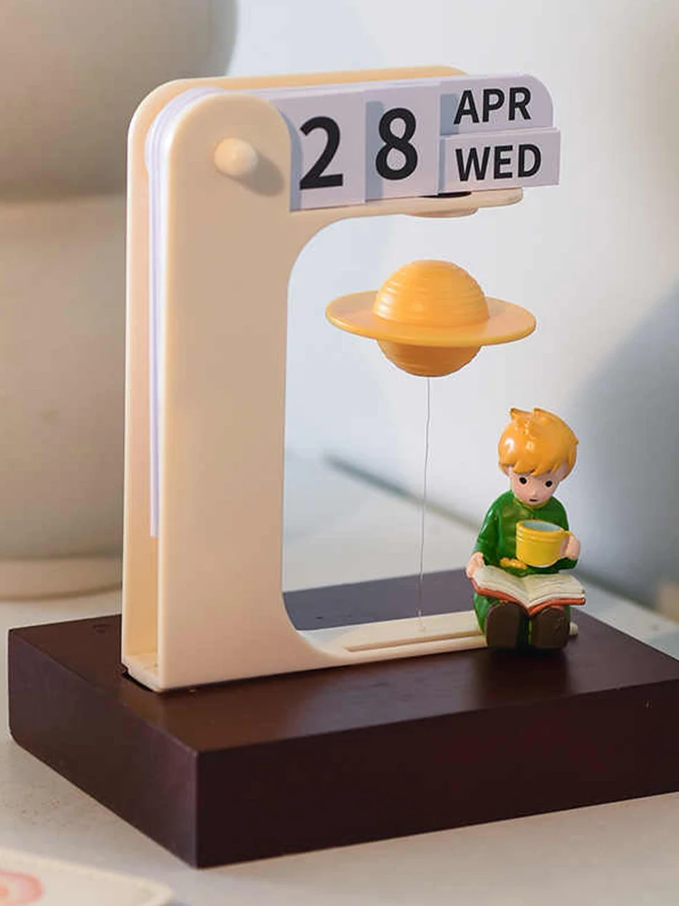 Magnetic Levitation Planet Healing Thousand Year Calendar Desktop Ornament Customizable Wooden