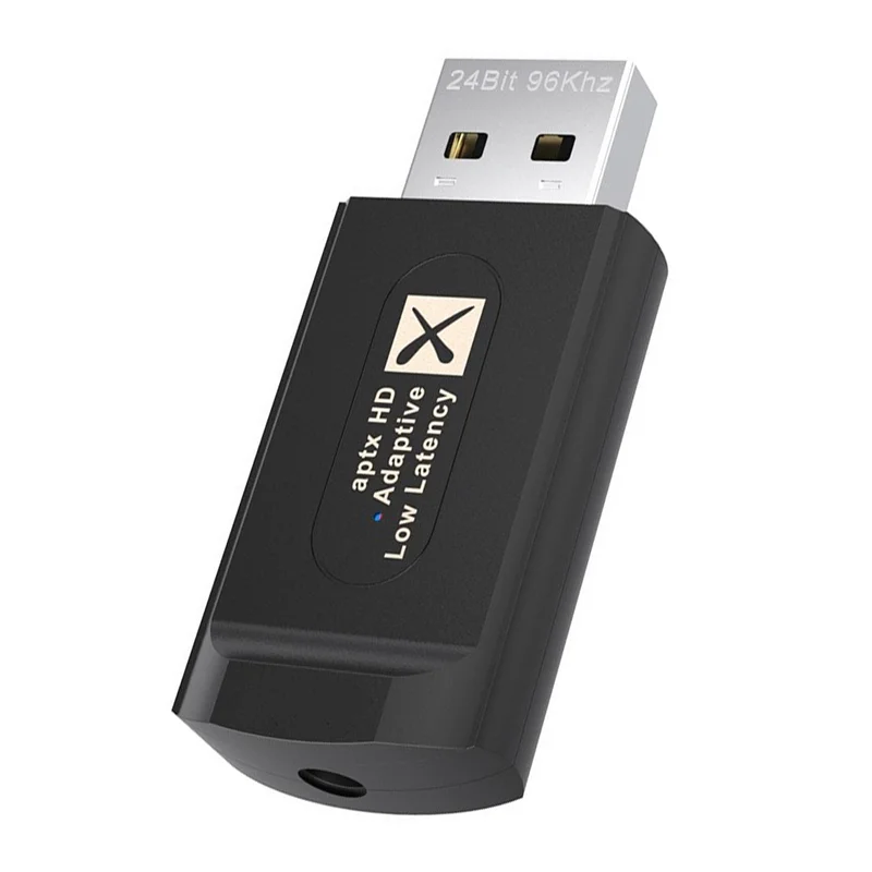 QCC3040 24 бит 96 кГц KB9P Bluetooth 5,2 аудио передатчик с микрофоном AptX LL HD Адаптивная низкая Lantency 3,5 мм Aux для ТВ ПК