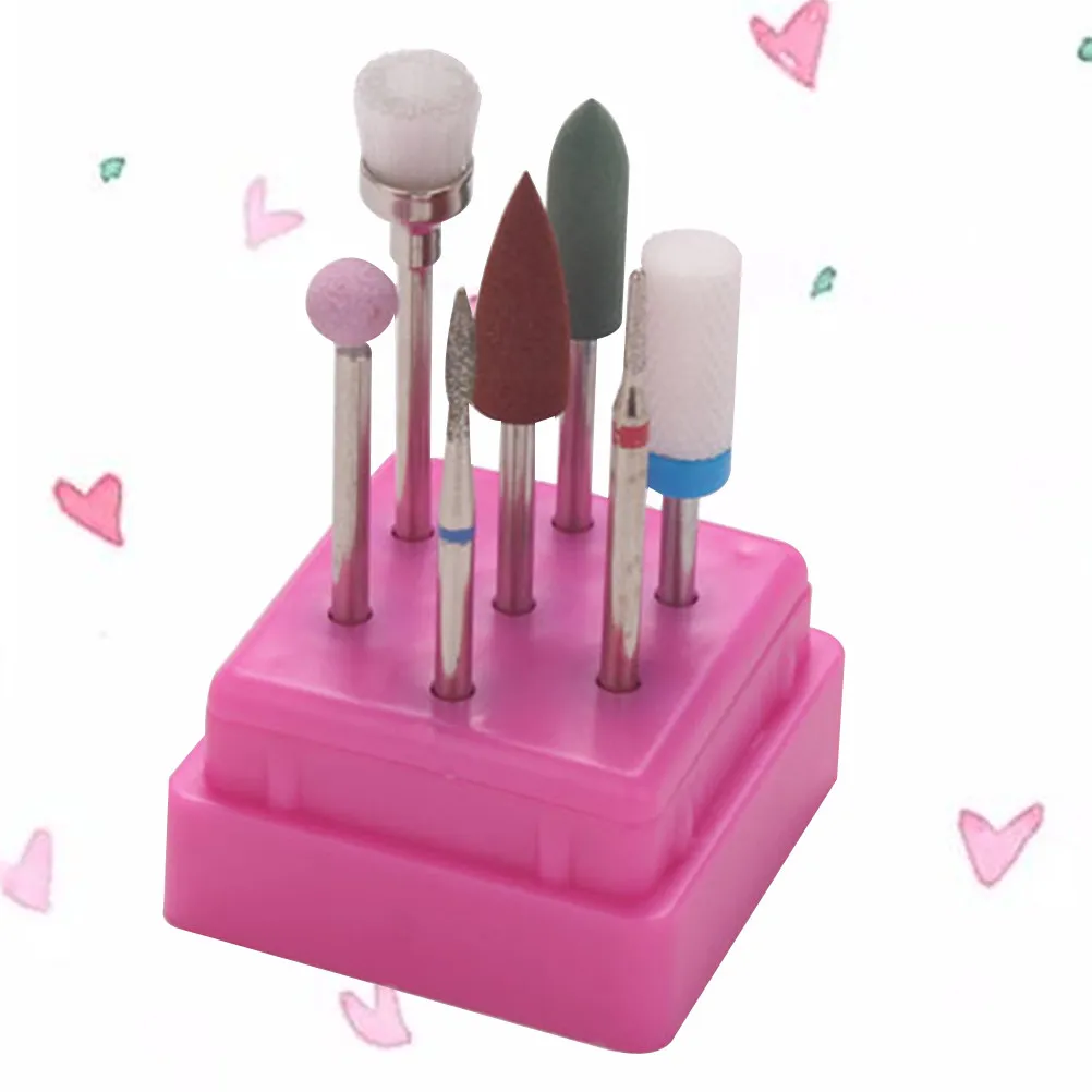 

Набор для полировки ногтей из 7 предметов: профессиональный маникюрный инструмент для натуральных и искусственных ногтей, набор для нейл-арта с насадками для шлифовки и полировки