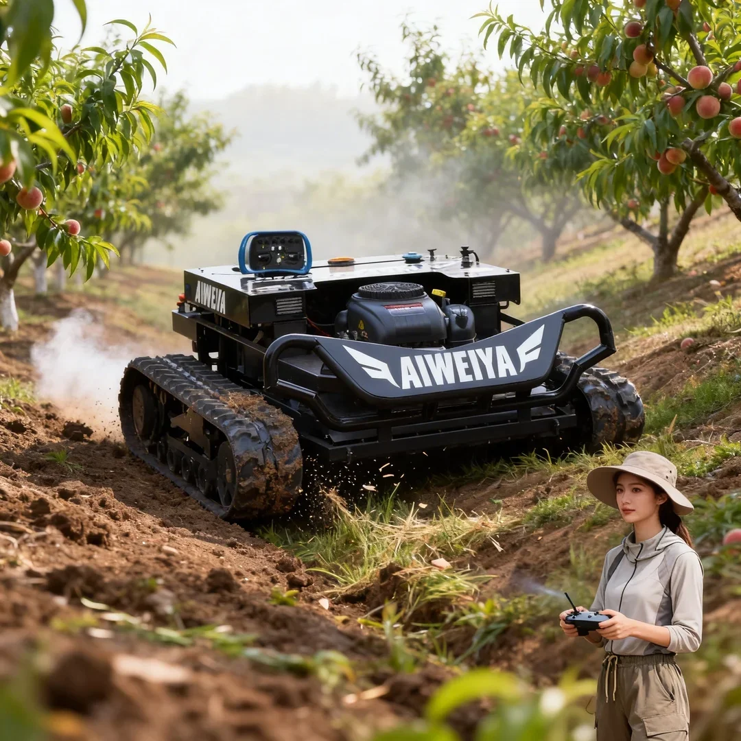 

Customized Commercial & Household Tank Robot Flail Lawn Mower Remote Control Crawler for Orchard & Farm Use