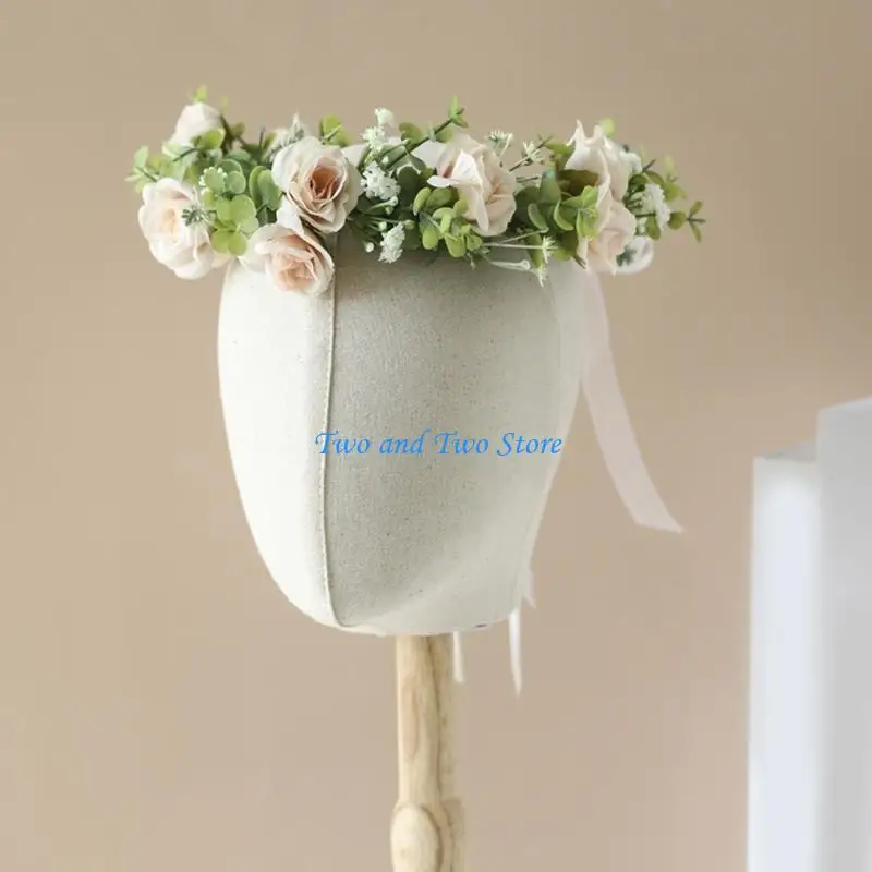 

HX6F Bohemian Flower Headbands Music Festival Flower Garlands Hairband Bride Headwear