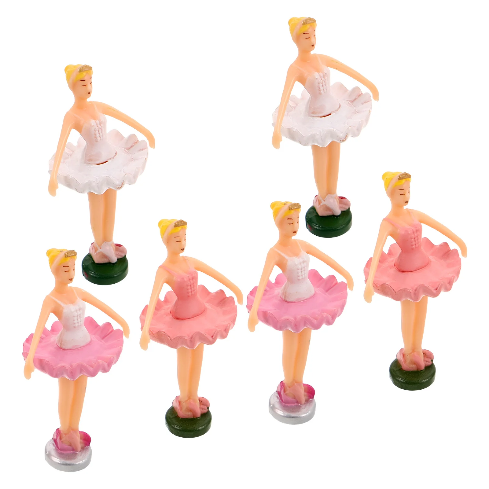 6 figurines de ballerines, danseuses mécaniques pour gâteau d'anniversaire, décoration de gâteau, décoration de fille ballerine, présentoir d'étagère, mouvement élégant et tourbillonnant