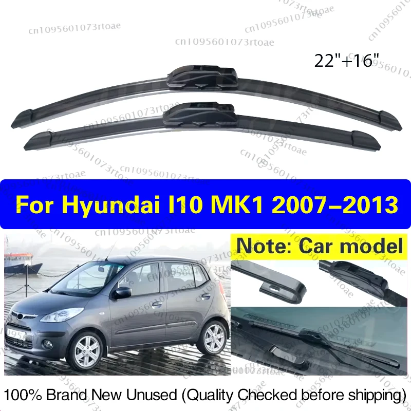 

Car Wiper For Hyundai I10 MK 1 2007-2013 Front Wiper Blades Soft Rubber Windscreen Wipers Auto Windshield 22"16" Car Accessories