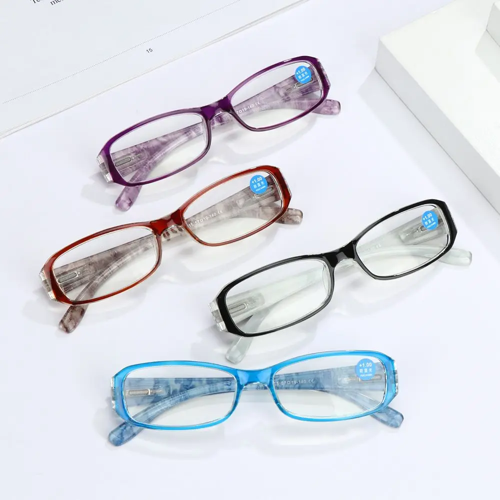 Fashion Anti-Blue Light Reading Glasses for Women Ultra-Light Eye Protection Flowers Comfortable Eyeglasses Diopter +100~+400