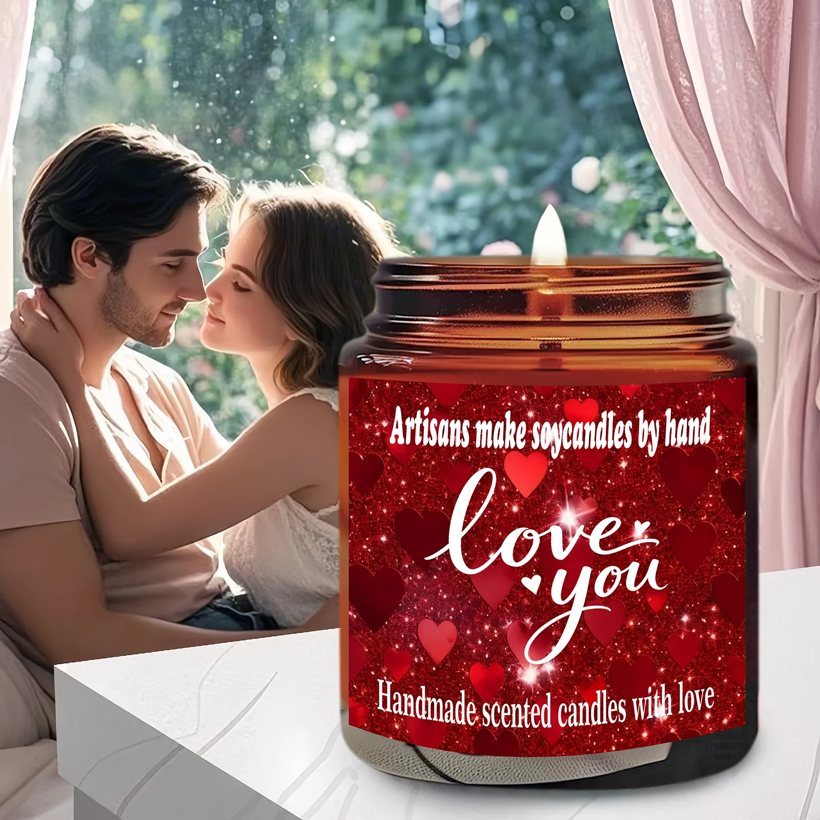 1pc-3.5 ounces, Valentine's Day Love Language Emotional Healing Soy Wax Scented candle