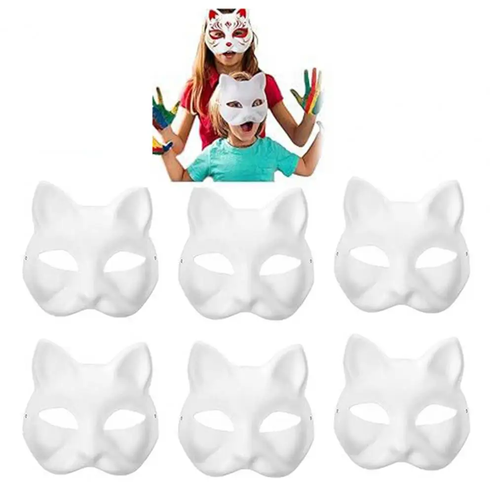 1 Satz Katzen gesichts schutz Kit mit Pinsel 12 Farben Pigmente Farbpalette DIY weißes Papier Augen abdeckung Bühne Cosplay Kostüm Party