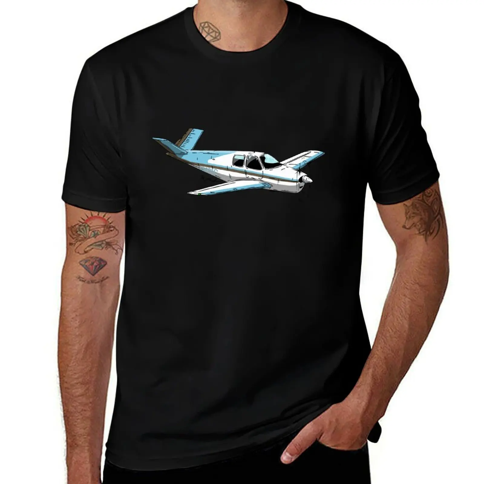 

V tail bonanza N5931C T-Shirt t shirt man cotton t shirt man luxury t shirt custom print T-Shirt