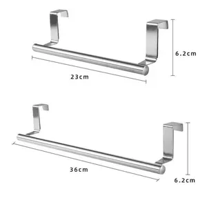 Bathroom stainless steel tochman, towel bar, suspended support, rack, on the door, kitchen cabinet 6 Main Sales Bathroom toalheiro - №2