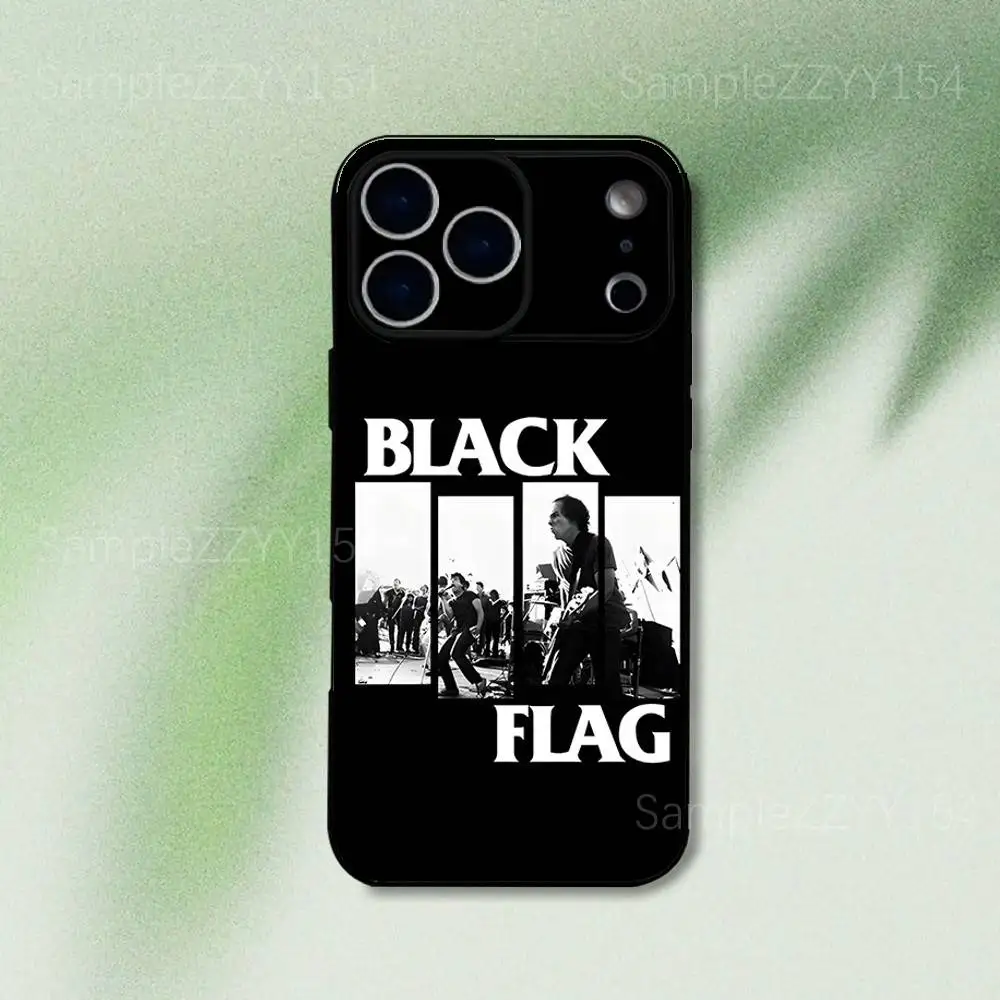 حافظة هاتف My War بعلم أسود لهاتف iPhone 17,16,15,14,13,12,Pro,Max,Plus,E,SE4,Air,Mini Black Soft Funda