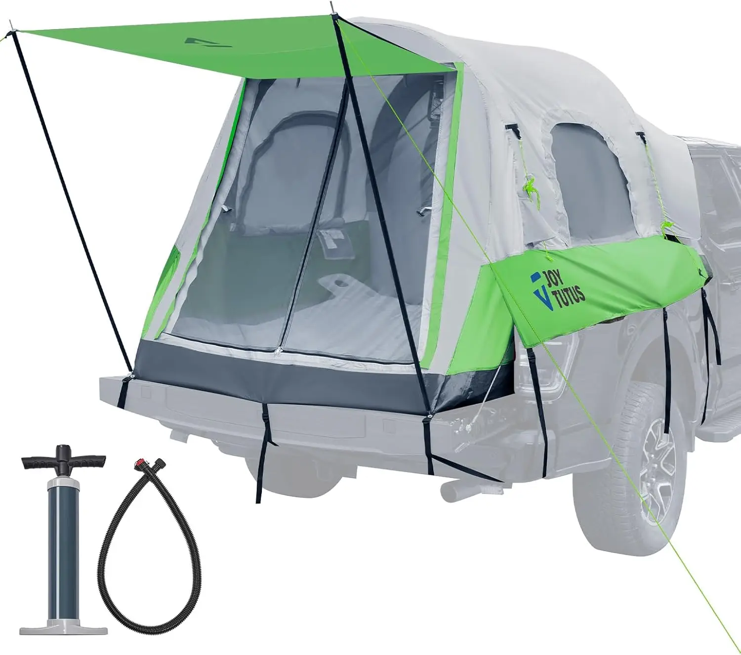 

Надувная палатка для кузова пикапа, вмещает пять-шесть человек, в комплекте с воздушным насосом, быстрая установка, двойное назначение: для пикапа или кемпинга, палатка для двух человек.