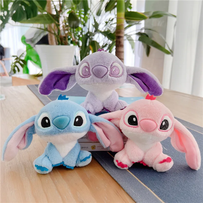 Kawaii Stitch Soft Doll Plushie Toy Keychain Anime Lilo & Stitch Stuffed Toy School Bag Mini Pendant Claw Machine Doll Wholesale