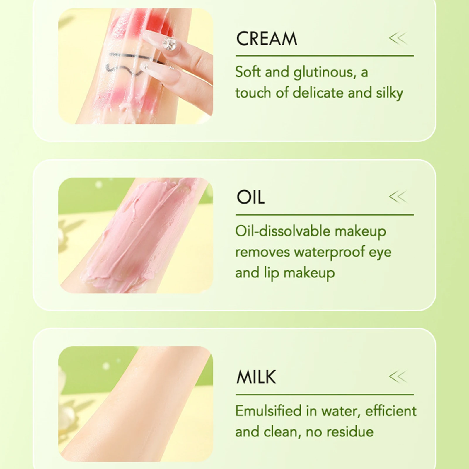 旅行や日常の使用に適した,効果的で迅速なフェイスメイク落としクリーム