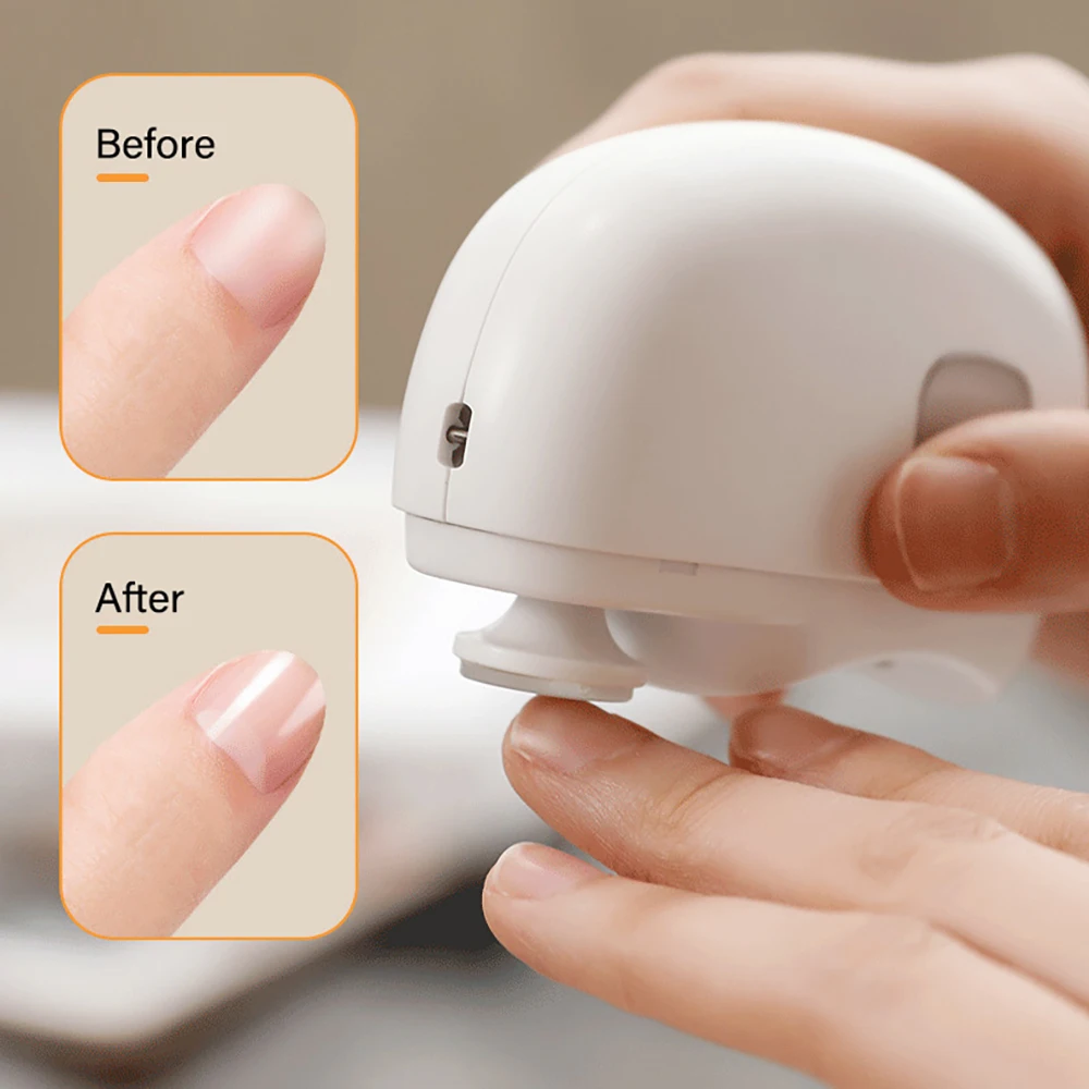 Rotatable Electric Nail Clipper for Baby Adult Automatic Nail Clippers with Light Nails Trimmer Cutter Manicure Polishing Tools