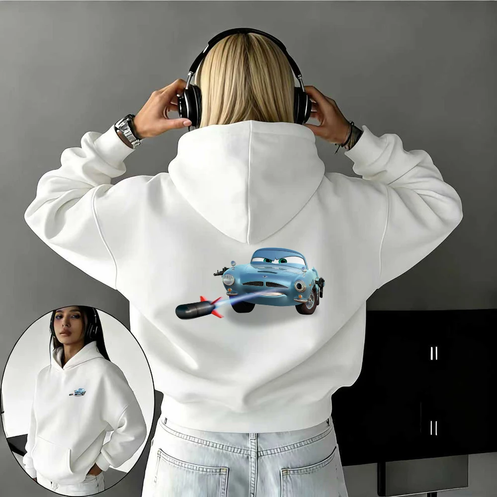 سترة حرارية مطبوعة من القطن الخالص بنسبة 100% لشخصية الوكيل مايك ميسيل على شكل قتالي من سيارات ديزني الخريف/الشتاء Y2k