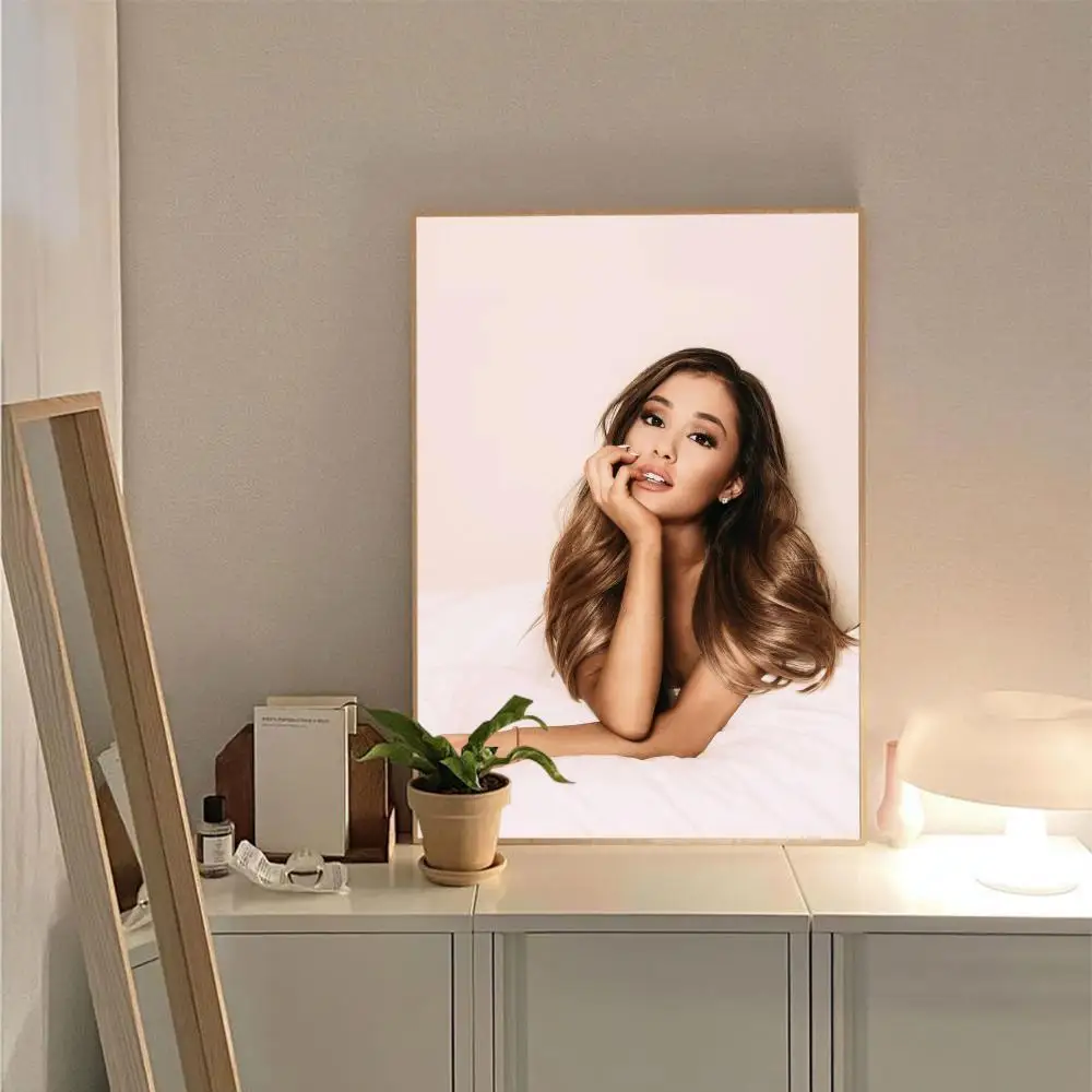 Singer A-Ariana G-Grande Poster DIY Sticky Poster Waterproof Paper Sticker Coffee House Bar Home Decor